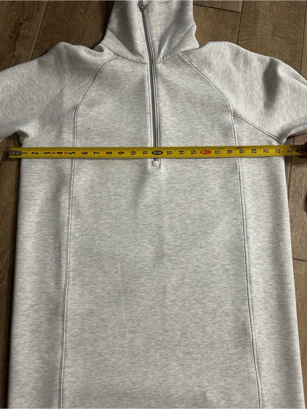 Spanx Heathered Half Zip Long Sleeve Grey Mini Dress Size Medium - Picture 9 of 9